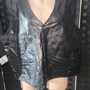 Haband Black Women's Leather Vest